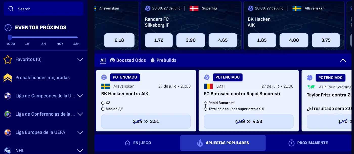 Apuestas deportivas en línea en Bankonbet Casino